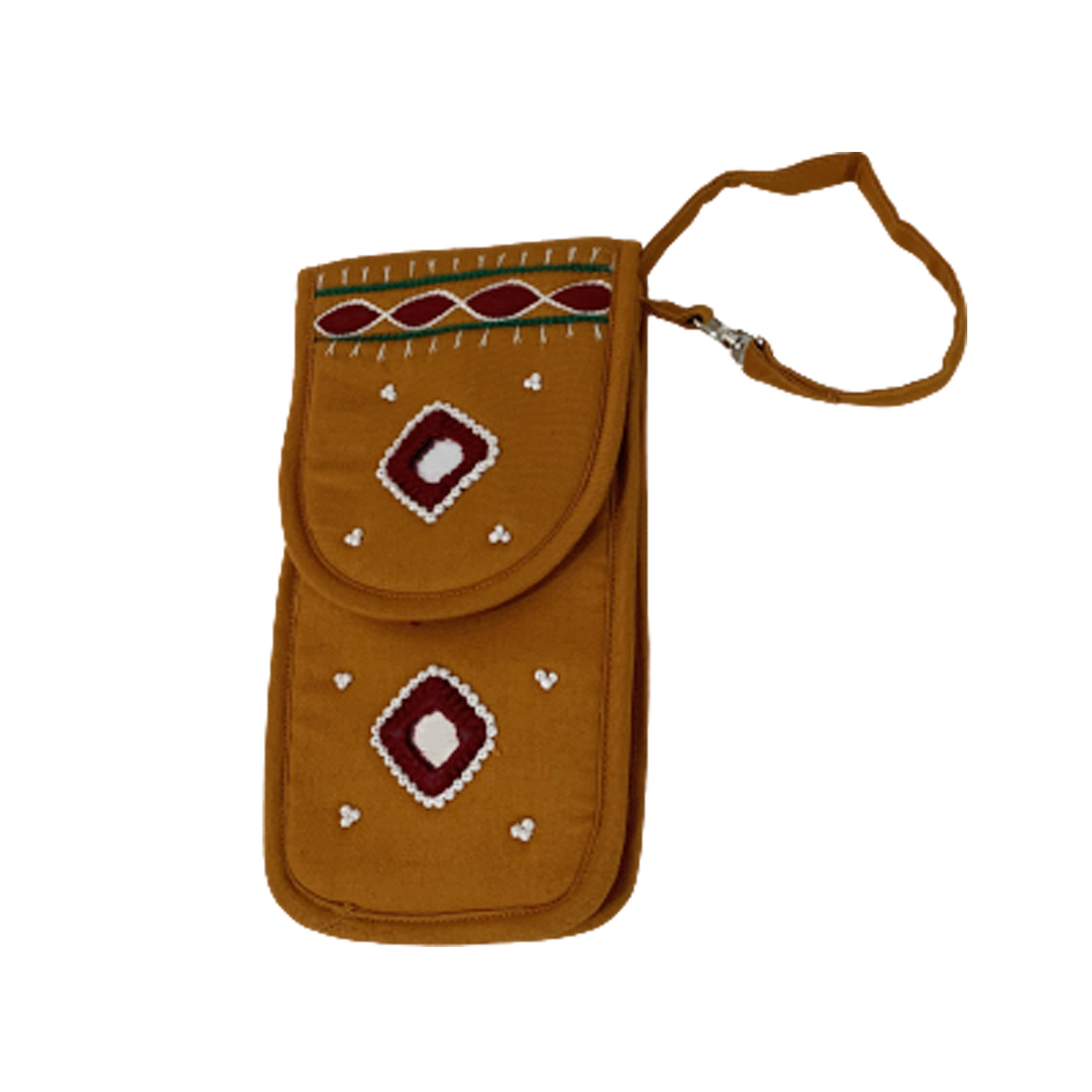 Cell Phone Pouch Shoulder String - Mustard